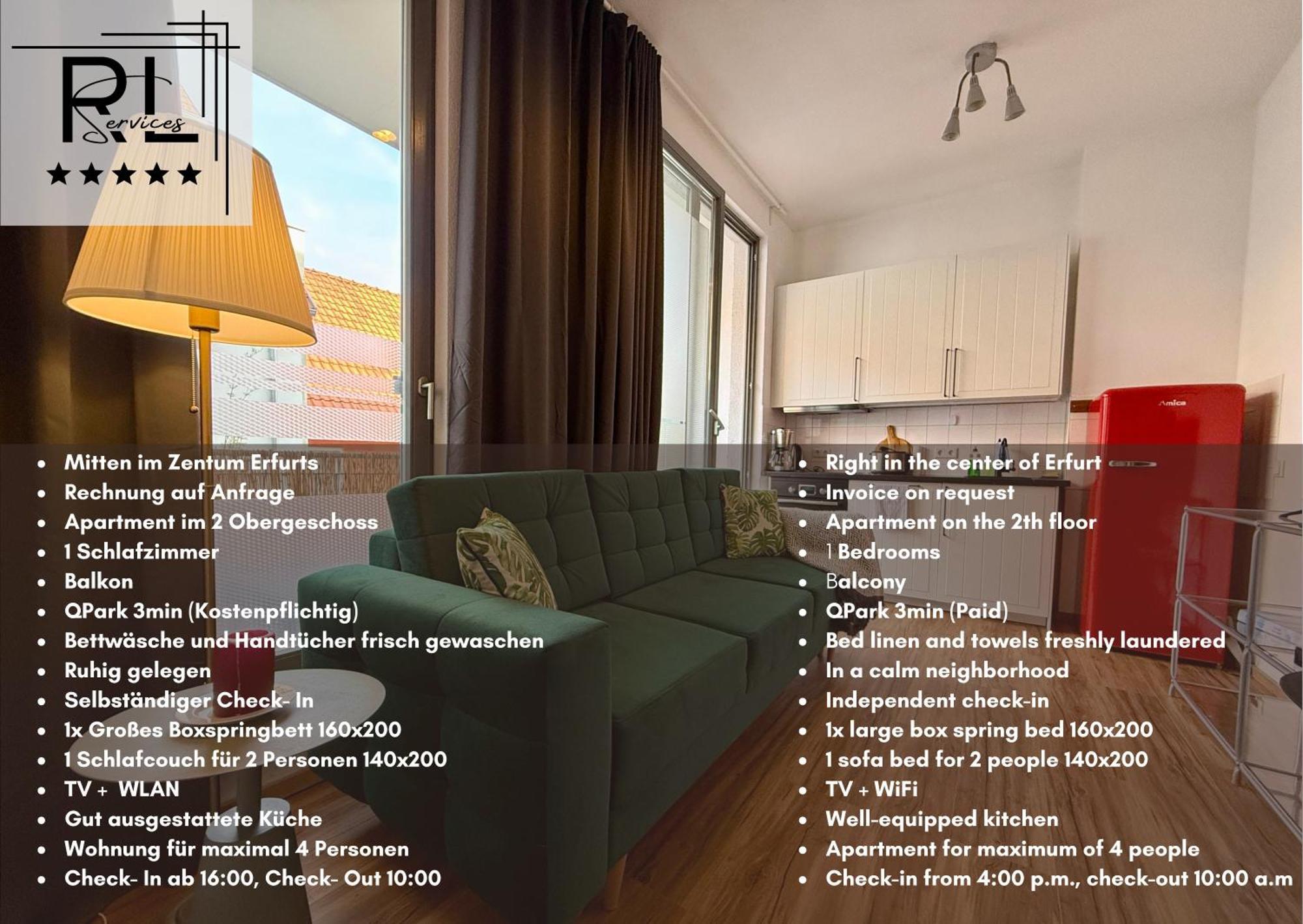 Balkon, Zentral, Modern, Erfurt City Bagian luar foto
